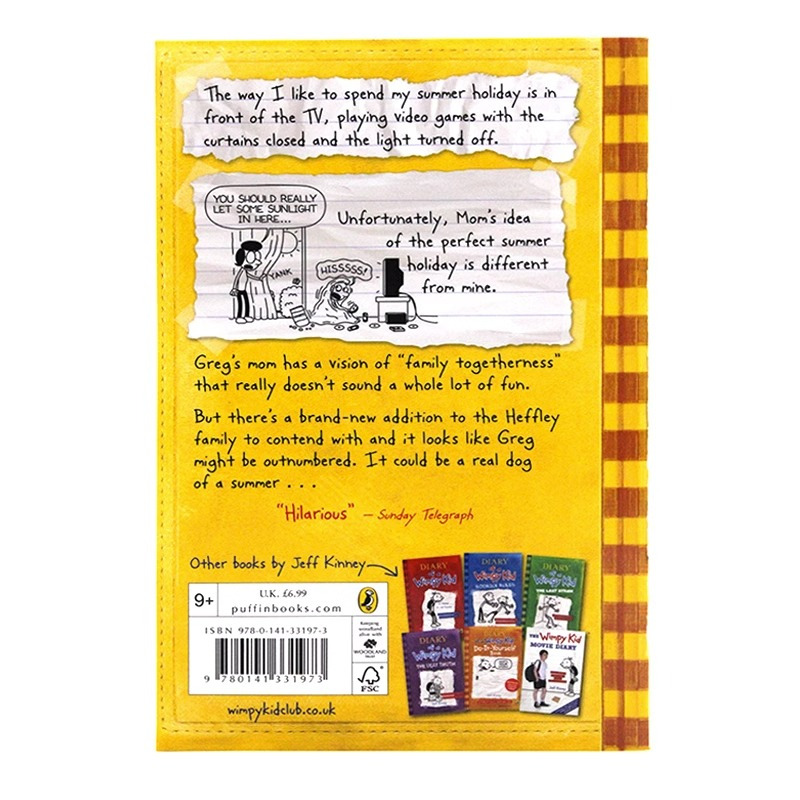 [正版]进口英文原版 Diary of a Kid 4小屁孩日记第四本 Dog Days 小学生文学作品 Jeff K