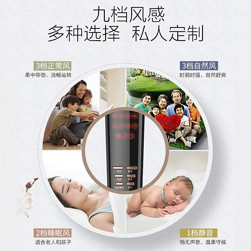 美的Midea电风扇家用落地扇遥控电扇立式转页扇卧室摇头安静节能循环风扇通风大风量学生宿舍旗舰款大风力网红同款家用宿舍