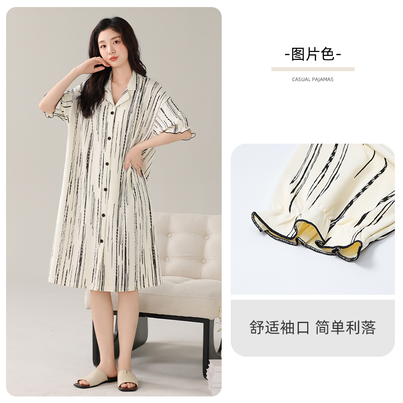 猫人睡衣女夏季纯棉短袖短裤新款宽松凉感大码薄款家居服套装