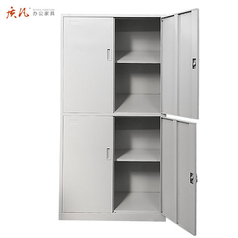 质凡四门文件柜钢制铁皮办公柜档案柜储物柜子