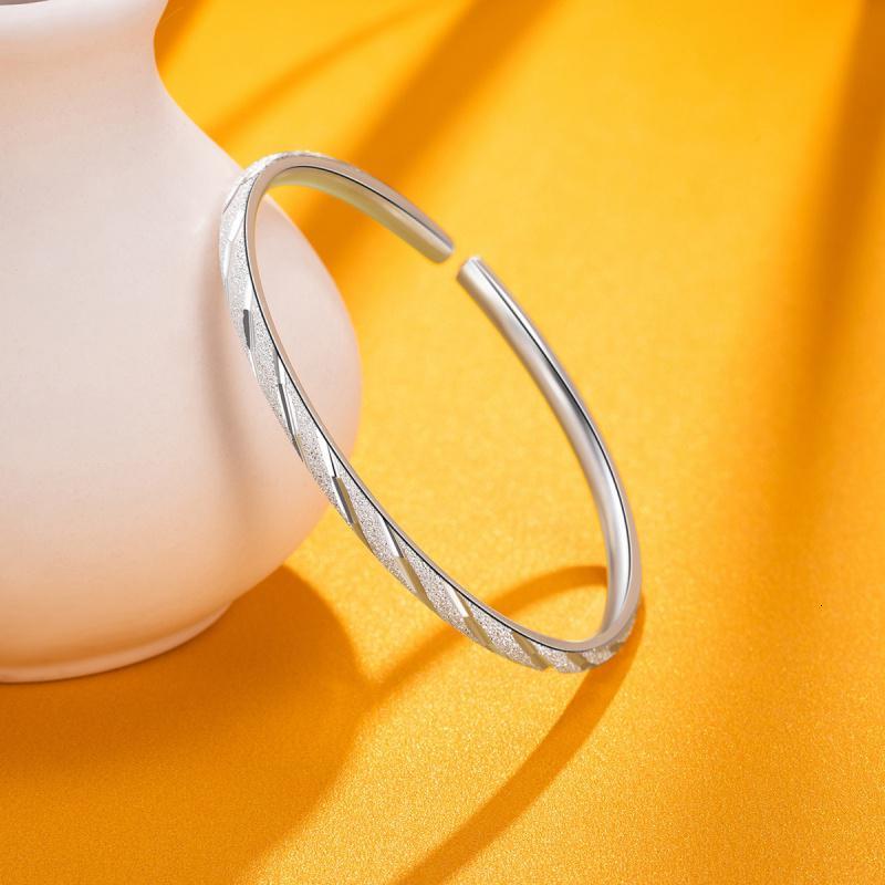 老庙黄金老庙足银手镯流星雨抽拉开口手镯银手镯女