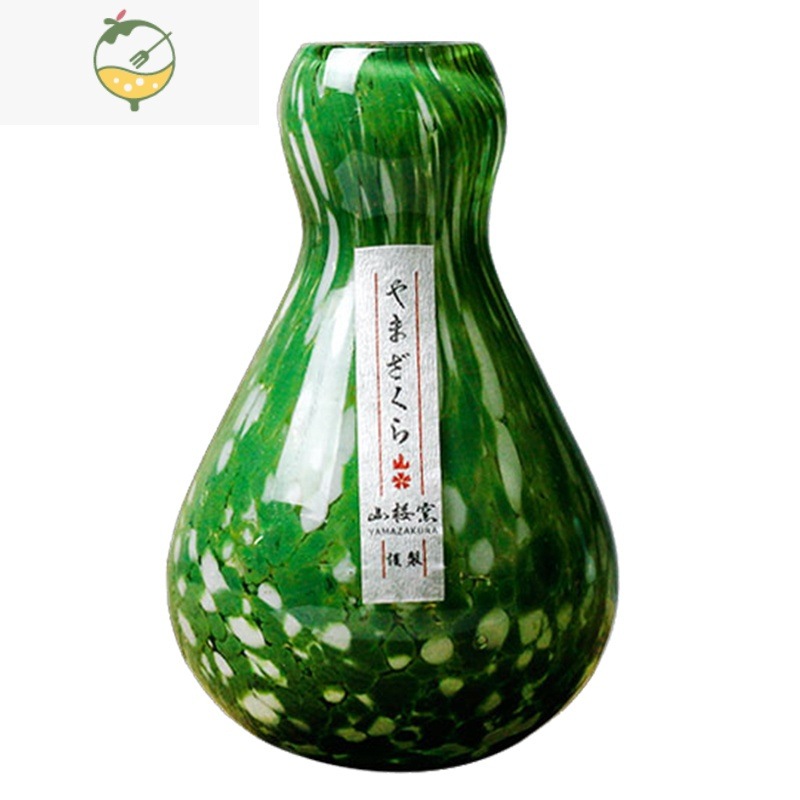 YICHENG[]网红北欧简约创意玻璃花瓶透明琉璃插花花器客厅日式家用 瓜绿色
