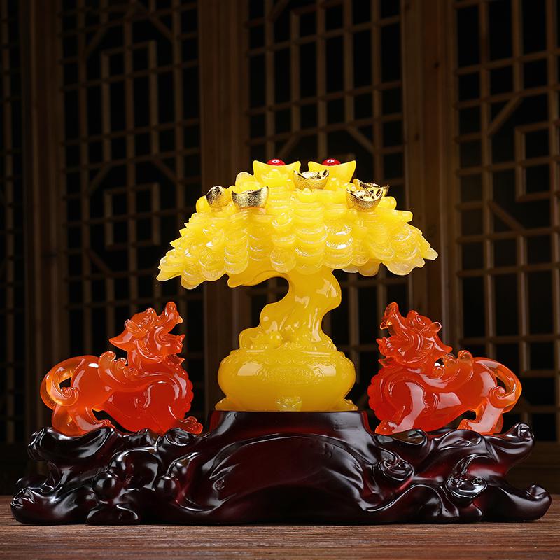 家柏饰(CORATED)貔貅摆件大号一对摇钱树客厅家居店铺开业礼品高清大图