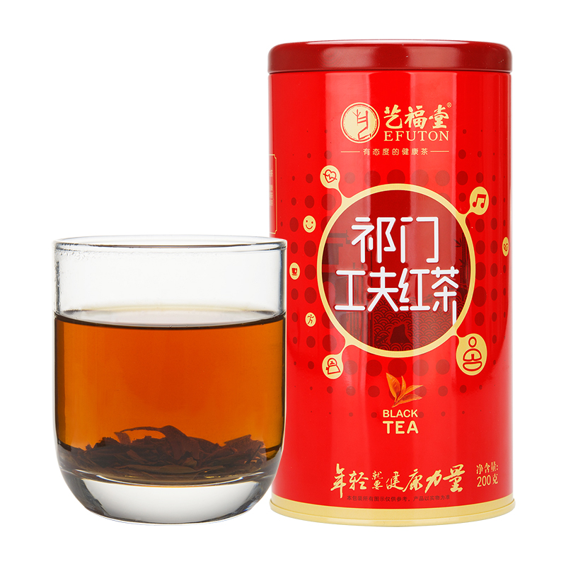 艺福堂茗茶 茶叶 新茶 特级祁门红茶 200g/罐