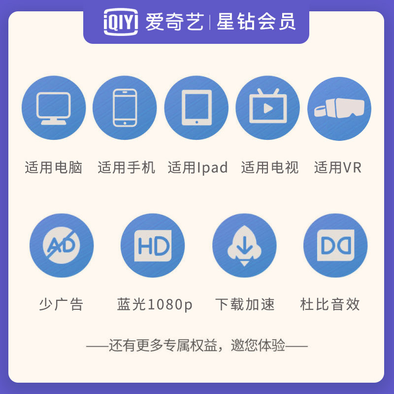 [官方直充]爱奇艺vip会员 星钻会员 3个月季卡 视频会员充值 (支持TV端)送奇异果会员
