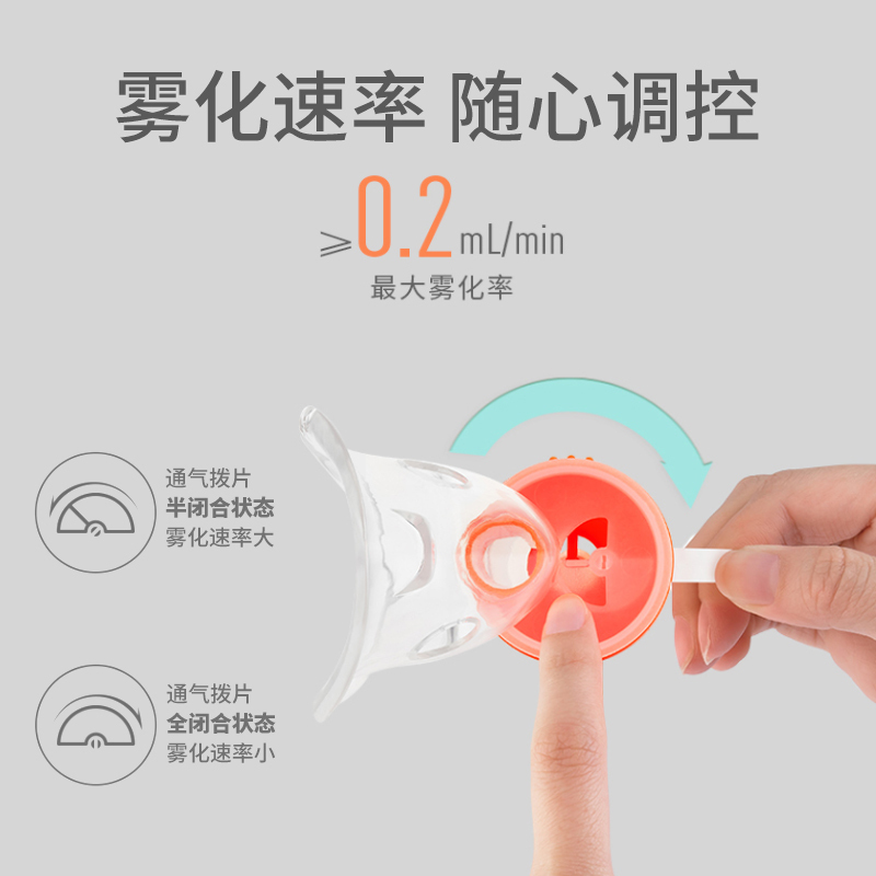 鱼跃 儿童家用医用压缩雾化仪405E双芯低噪面罩