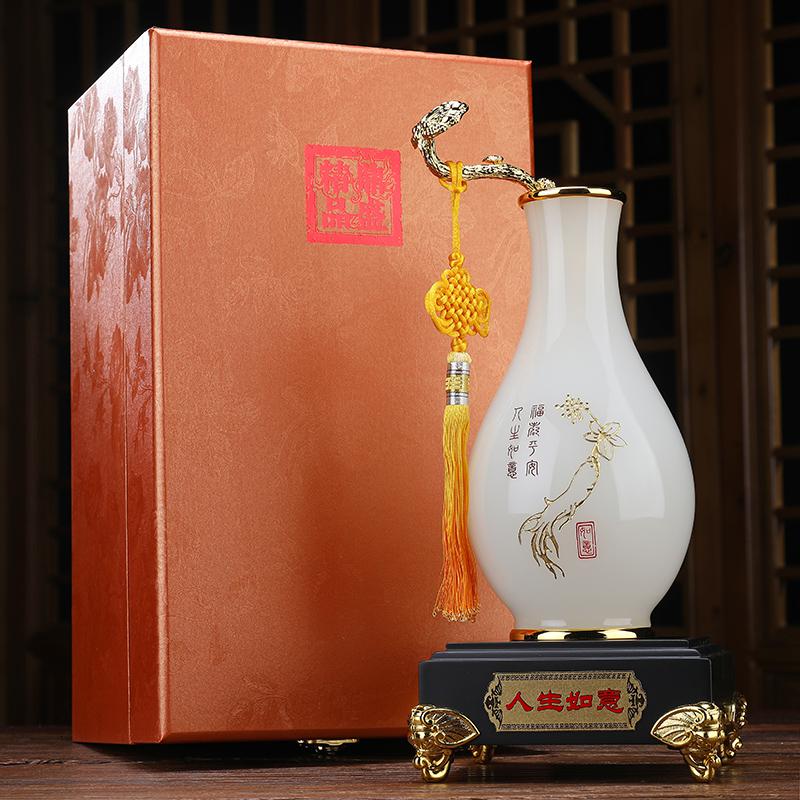 美帮汇平安如意花瓶摆件一对客厅酒柜装饰品壁柜隔断博古架房间布置摆设高清大图
