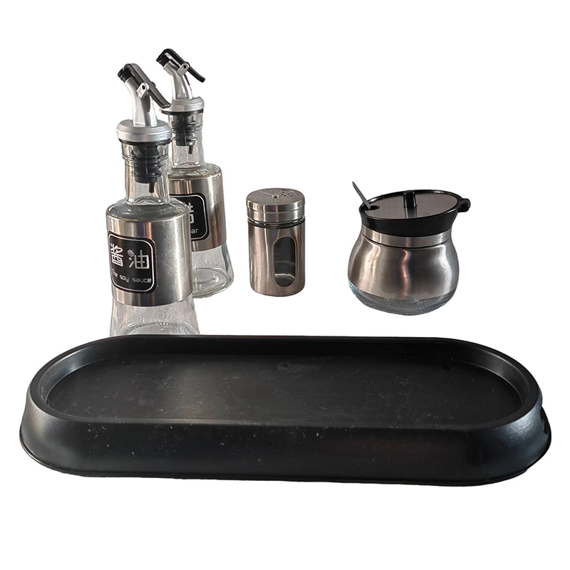 炯毅 不锈钢调料罐调味盒味盅猪油罐厨房料缸圆形调味盒打蛋盆辣椒罐家用调味罐 调料盒套装 四件套 套高清大图