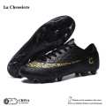 La Chessiers户外足球鞋男AG长钉女成人儿童中小学生草地运动男女同款训练鞋 33码 黑金【长钉】