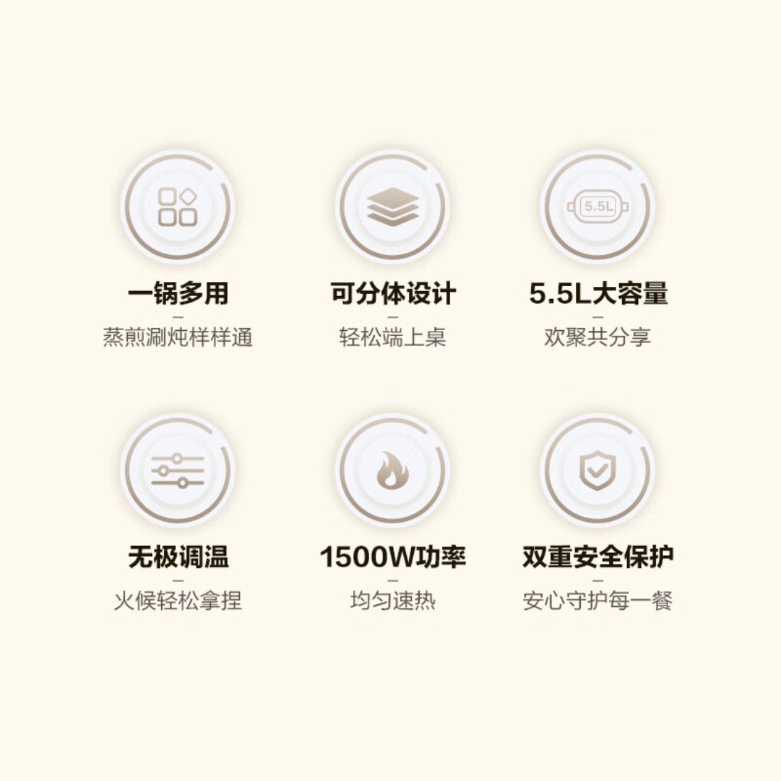 美菱(MeiLing)电火锅 家用多功能烤鱼锅 多用途分体式不粘锅 大功率电热锅MT-HZ60H5高清大图