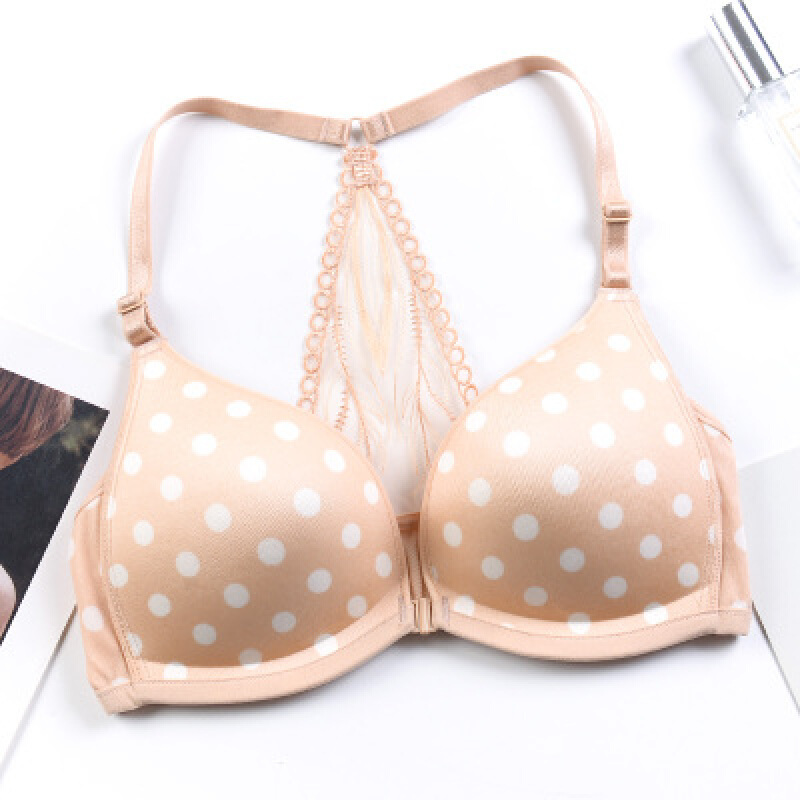 前背薄款内衣拢胸无钢圈少文胸上托透气胸罩238c85c蓝色蓝色