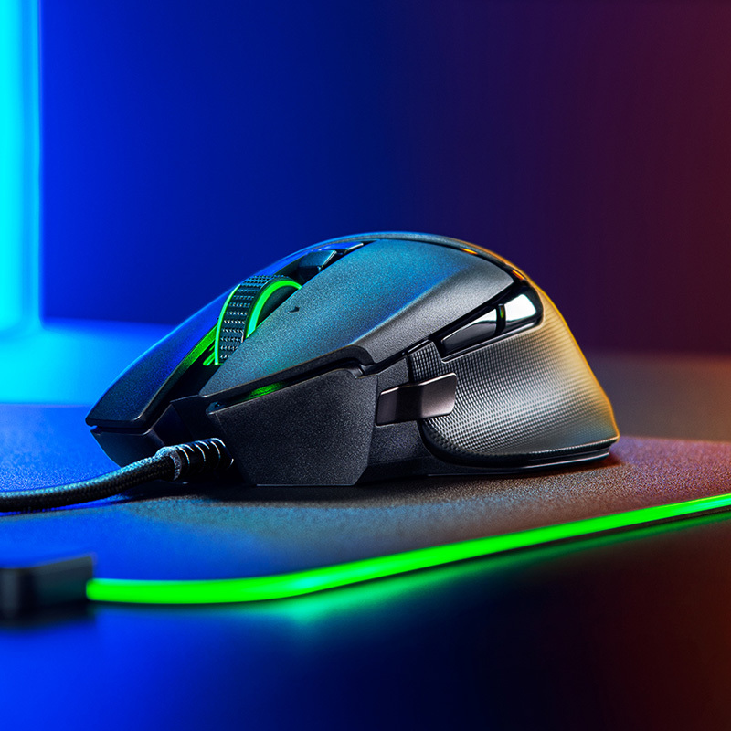 雷蛇 Razer 巴塞利斯蛇V2 鼠标 有线鼠标 游戏鼠标 右手鼠标 RGB 电竞 黑色 20000DPI