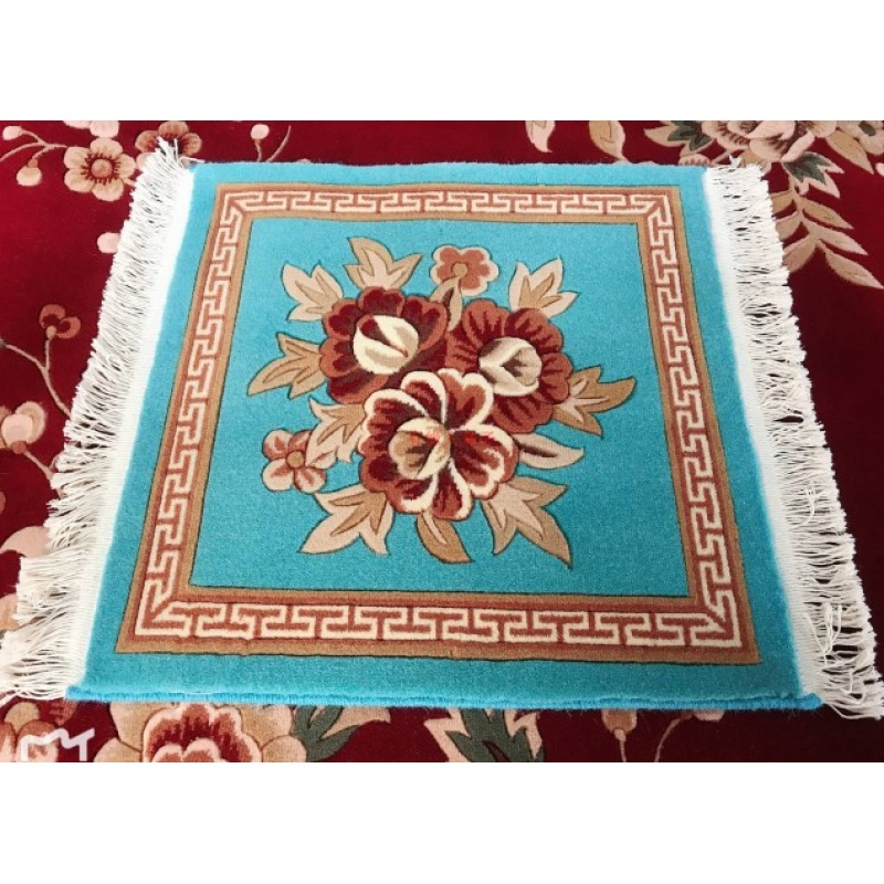 [纯羊毛]方形家用地毯沙坐垫实木家具办公座椅汽车坐垫打坐垫