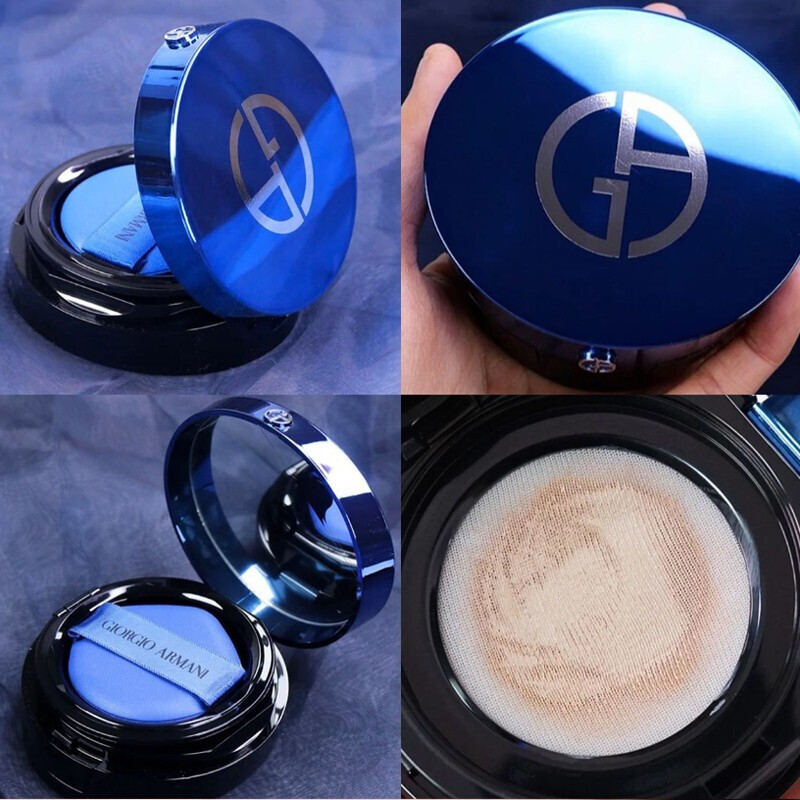 阿玛尼armani电光蓝色气垫蓝气垫粉底液妆前隔离气垫3