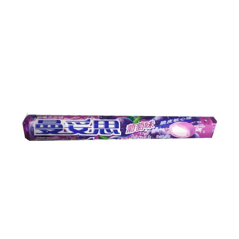 曼妥思劲嚼充气糖葡萄味袋装37g