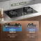 美的(Midea)家用5.2KW大火力燃气灶双灶天然气灶具煤气灶Q523L台式嵌入式两用双眼灶烟灶联动