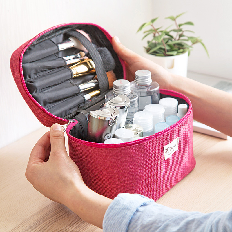 立体大容量化妆包双层化妆品包旅行手提便携化妆品收纳包