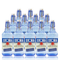 永丰牌北京二锅头 出口小方瓶 42度蓝瓶 500ml*12瓶 新包装发货