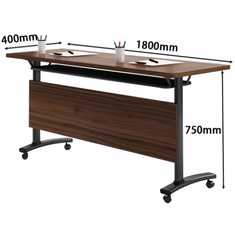 攸形移动办公桌1800*400*750mm张高清大图