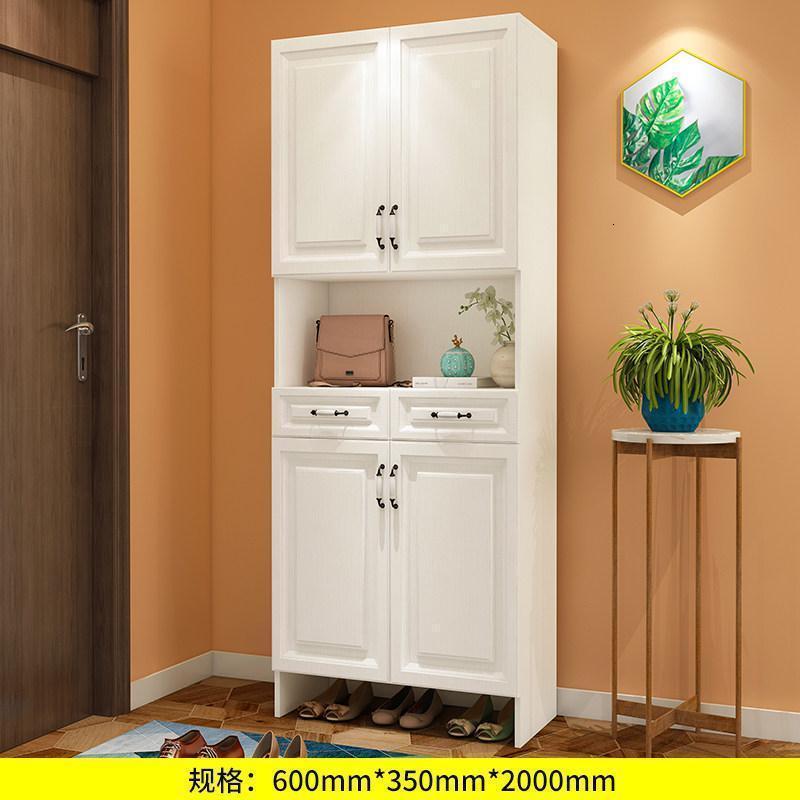 森美人简约厅柜鞋柜组合衣帽柜进隔断玄关柜装饰阳台柜储物柜北欧式 长60宽35高200cm组装