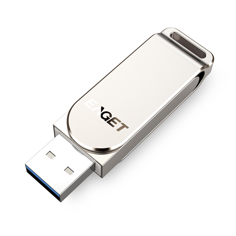 忆捷(Eaget) F60 USB3.0 U盘 高速全金属360度旋转车载优盘 64GB