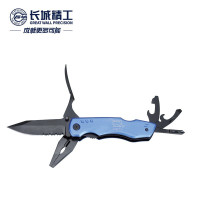 长城精工 多功能刀老虎钳钢丝钳家用手钳17合1户外便携工具手动刀 429213。