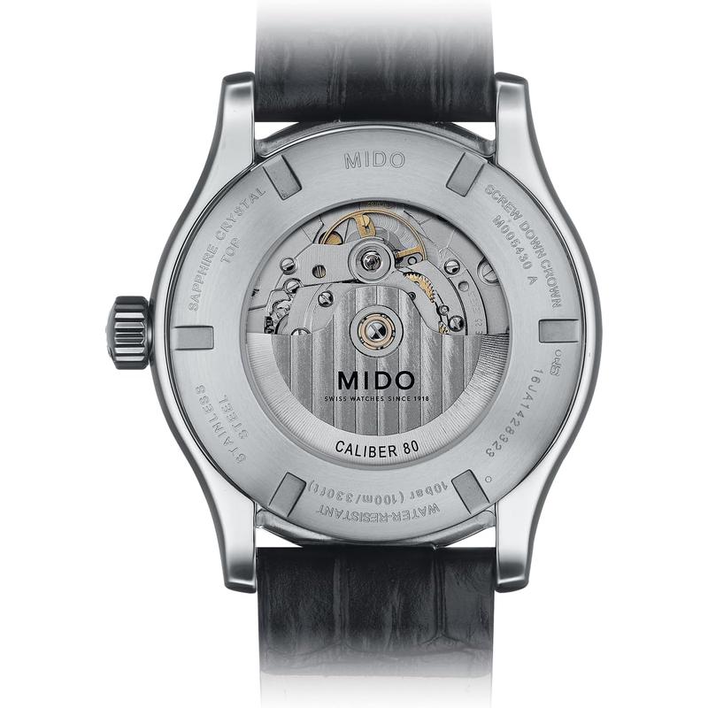 Mido瑞士手表 舵手系列长动能自动机械表 双历皮带男士轻奢腕表高清大图