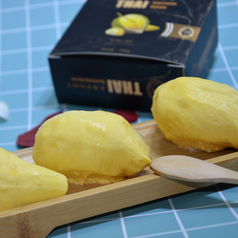 热带水果 恒虎 泰国金枕冷冻榴莲肉 300G*1 盒装