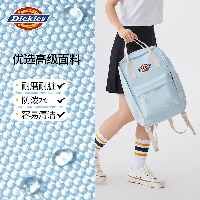 Dickies女士双肩包大容量书包大学生初高中生休闲背包高颜值送女友烈焰红