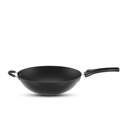 美厨炒锅不易锈圆底精铁锅炒菜锅36cm不粘炒锅MCC8481