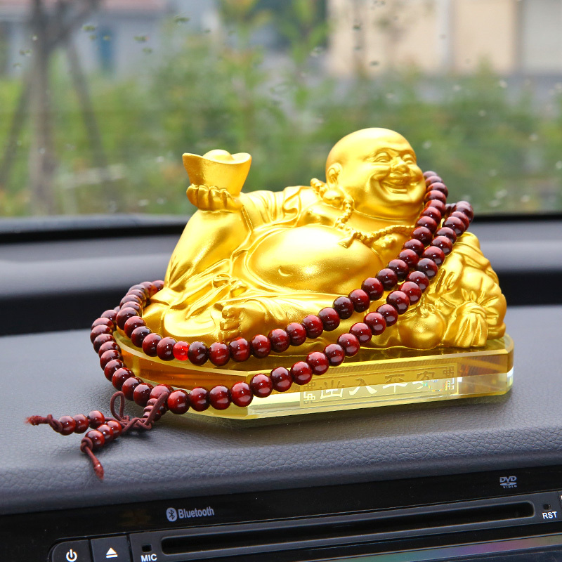 敬平汽车香水座式弥勒像车载车用创意车内摆件装饰用品男超大弥勒佛