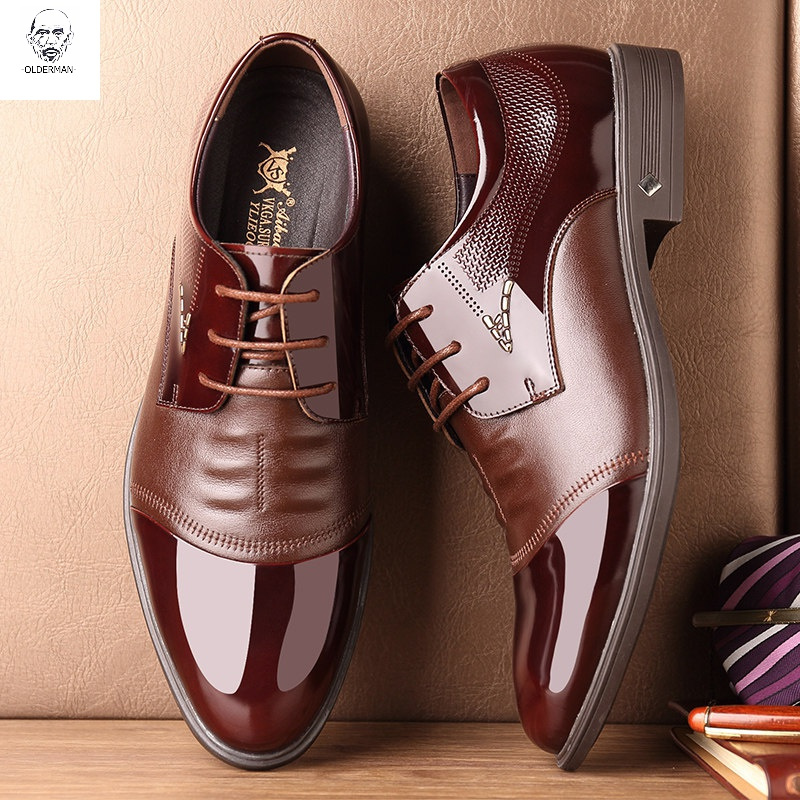 老人头2020凉皮鞋男士真皮夏季商务休闲透气镂空皮鞋男英伦韩版打孔潮
