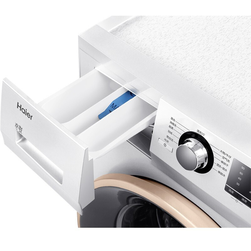 海尔/Haier 滚筒洗衣机 10公斤变频全自动洗干一体机 带烘干 上排水 智能控制 家用 全国联保XQG100U1