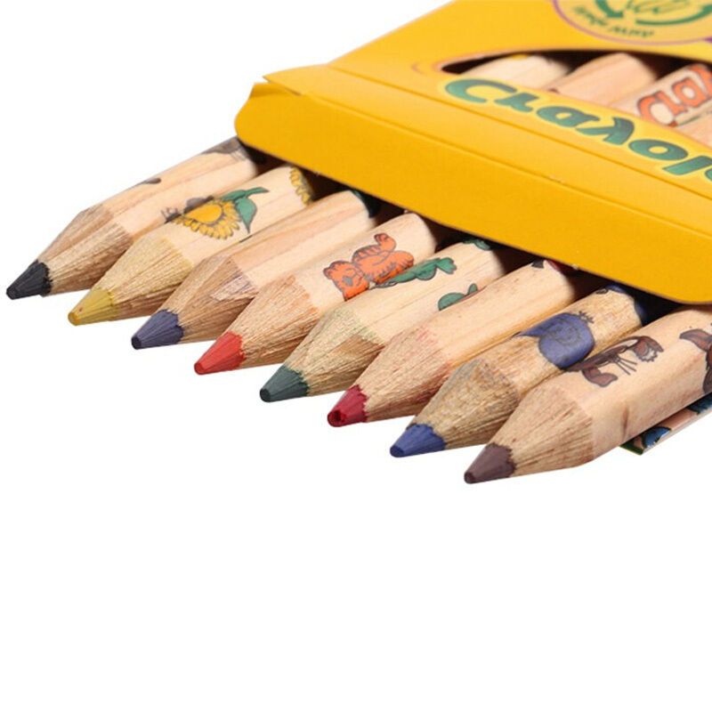 Crayola绘儿乐 8色粗短彩色铅笔儿童绘画安文具套装全涂鸦68-4108