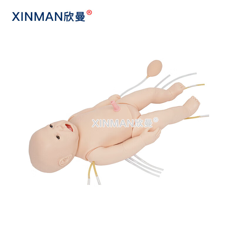欣曼科教 高级多功能新生儿综合急救训练模拟人 婴儿CPR急救训练人体模型 新生儿窒息复苏模型XM-ACLS140高清大图