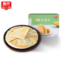 春光食品海南特产椰香薄饼榴莲味105g/盒椰子饼干休闲零食