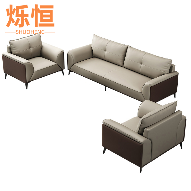 烁恒办公沙发1+1+3套高清大图