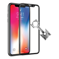 ESCASE 苹果iPhoneX/Xs手机膜钢化膜全屏手机贴膜苹果10手机保护膜高清防爆玻璃膜 黑色