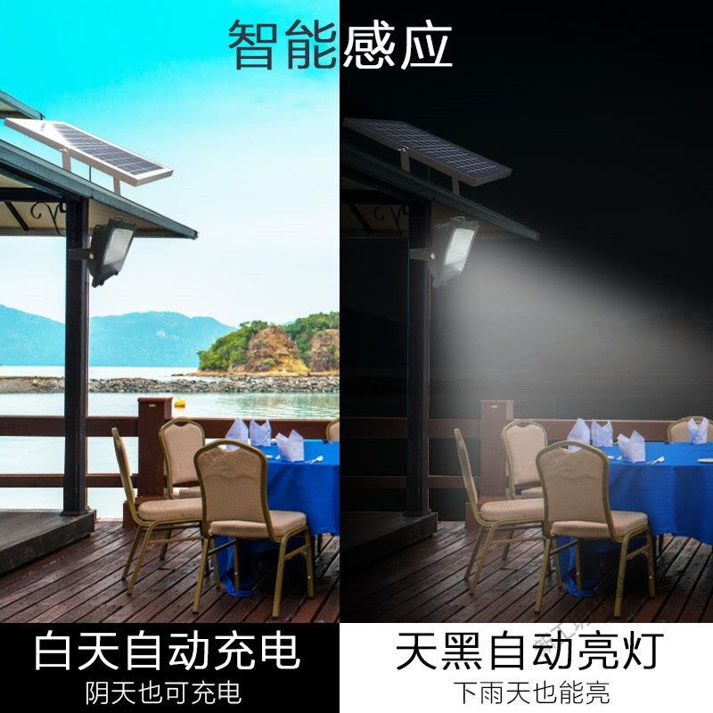 苏宁放心购 防水太阳能灯户外庭院灯100W高亮投光灯家用室内外照明路灯新农村图片
