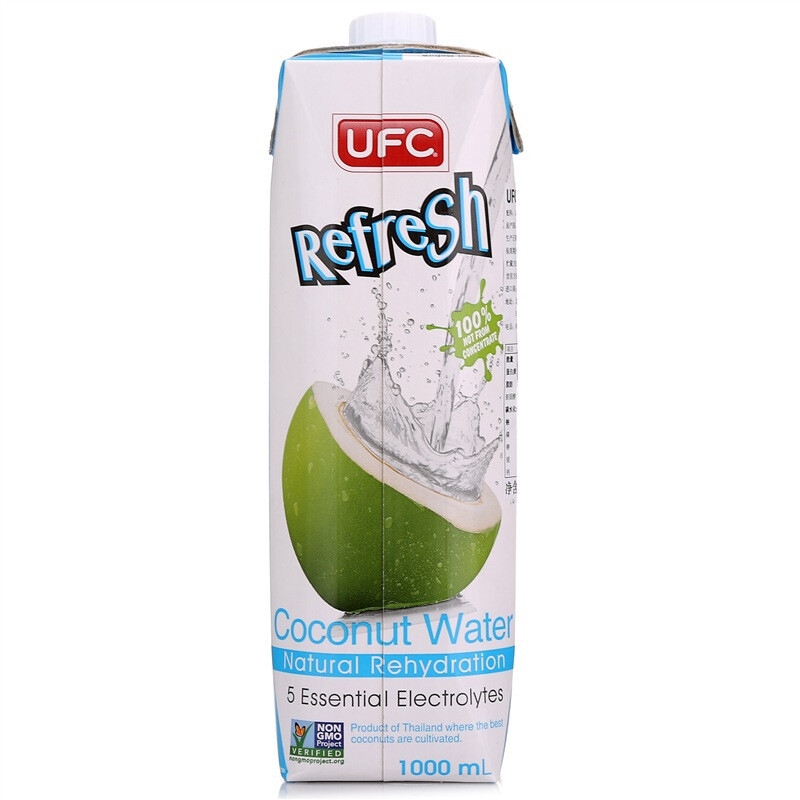UFC 100%纯椰子水 1L*4盒高清大图
