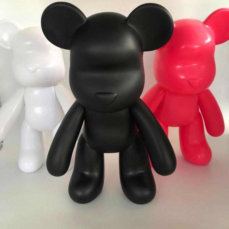 暴力熊白胚模型娃娃手工diym贴钻熊创意公仔玩偶么熊情人节玩具熊白色