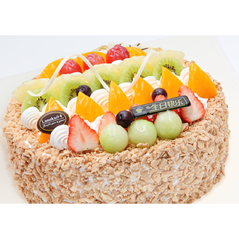 丹香蛋糕彩虹桥8英寸水果蛋糕丹香