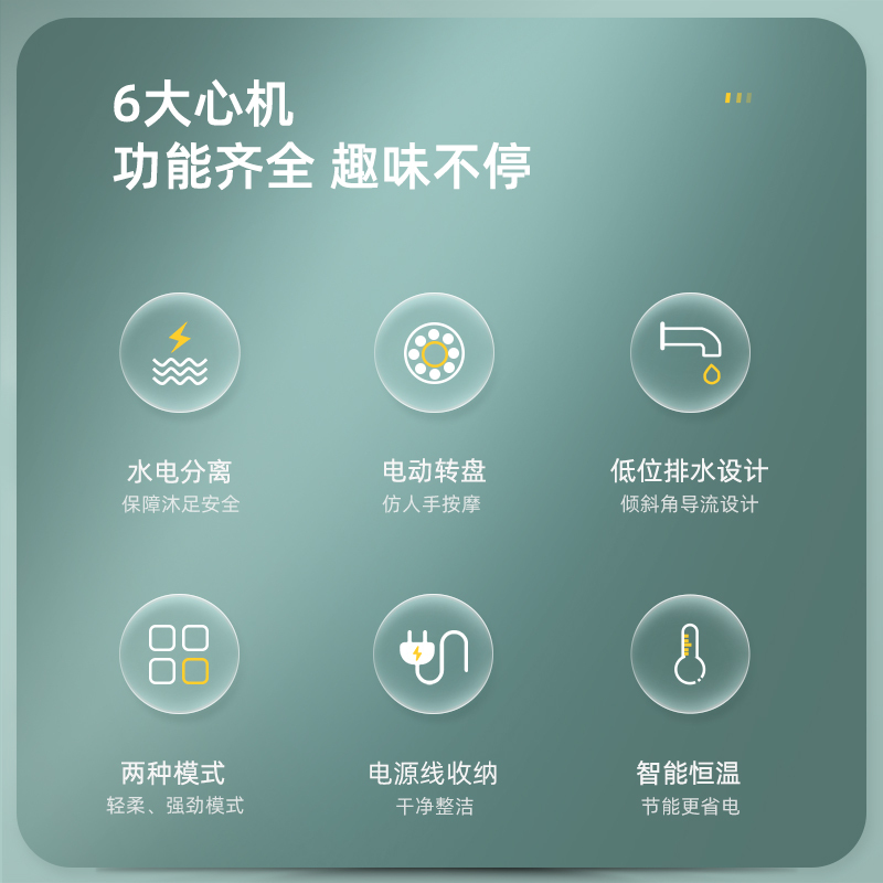 蓓慈(beici)全自动足浴盆升级易收纳电动加热泡脚桶按摩足底过小腿洗脚盆305A5 转盘揉捏+绕线架设计+漏保开关