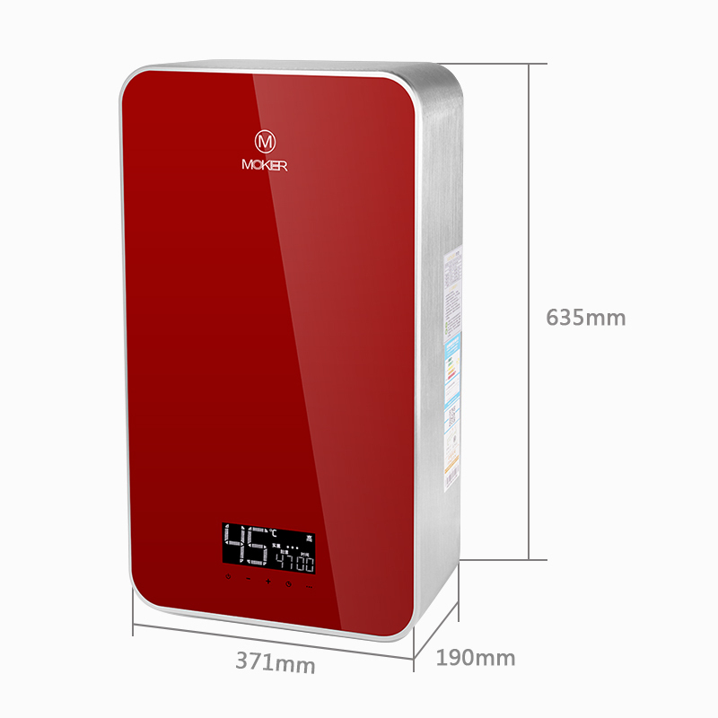 沐克(moker)a6- 7018h 速热式电热水器全智能恒温 16l(红色)7000w