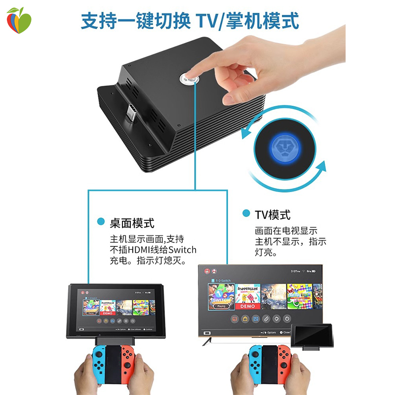 鑫喆switch底座改装壳任天堂ns游戏机连接电视转换器主机基座便携散热hdmi线投屏充电支架周边改造配件