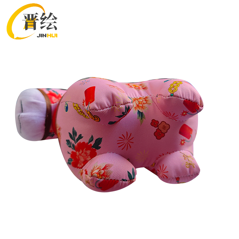 晋绘 新年吉祥物公仔玩偶 花开富贵马12cm 个高清大图