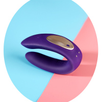 Satisfyer 情趣用品 成人用品女用 按摩震动棒AV棒 情侣系列 女用自慰器 跳蛋 防水硅胶材质5档变频 有遥控紫