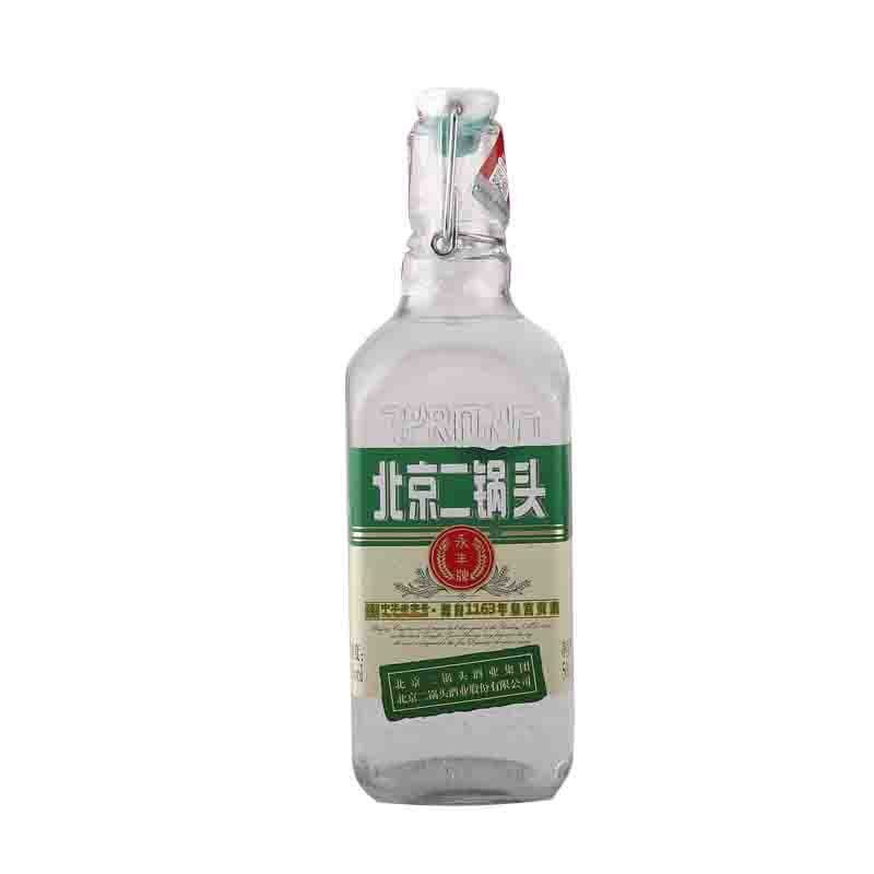 北京名物 北京二鍋頭 二锅头 500ml 50度 白酒 清酒 京道牌北京二锅头黄龙52度浓香型白酒500ml*6瓶整箱装北京特产