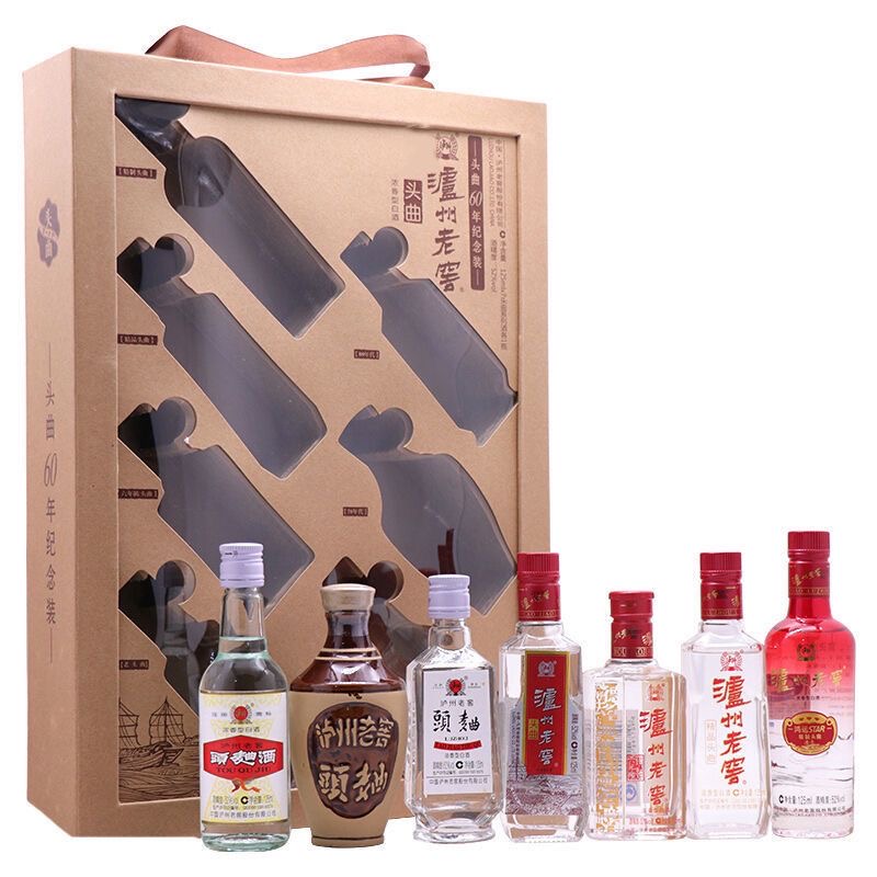 泸州老窖 52度泸州老窖头曲60周年纪念125ml*7瓶 浓香型白酒高清大图