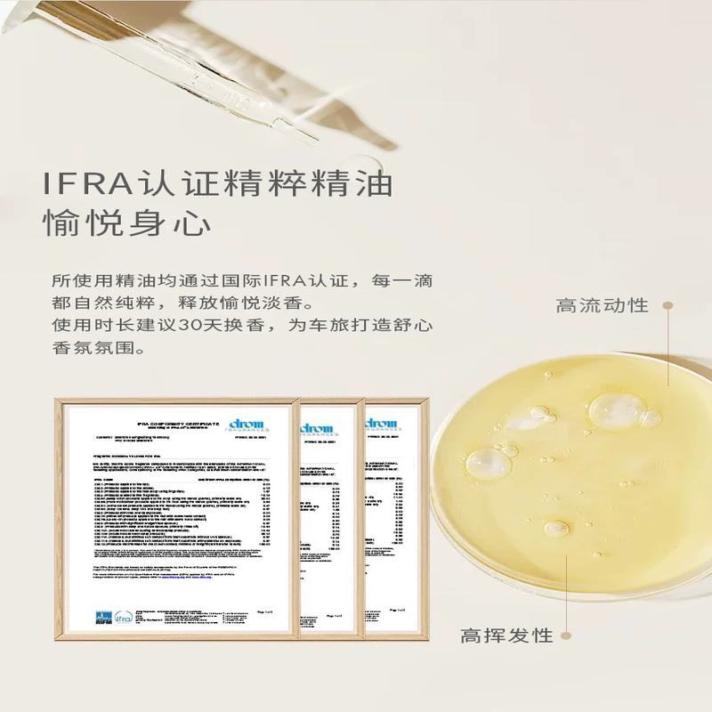 独特艾琳车载香薰高级家用卧室衣柜香氛汽车香水装饰摆件淡香氛 空山雪茶 (香包*1+磁吸风夹*1+缎带*1)